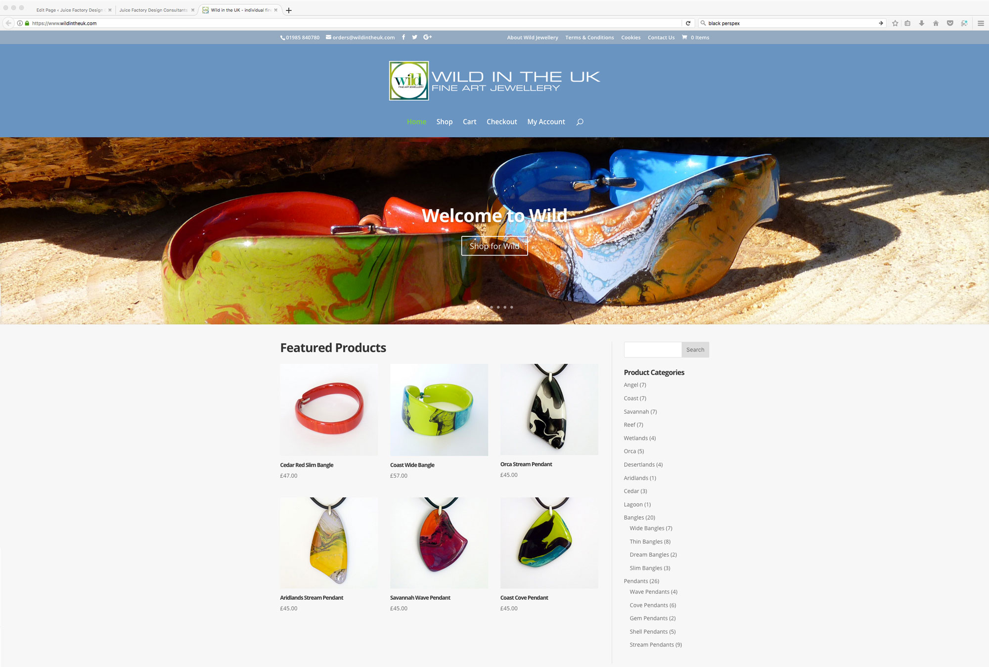 Wild in the UK Website Design