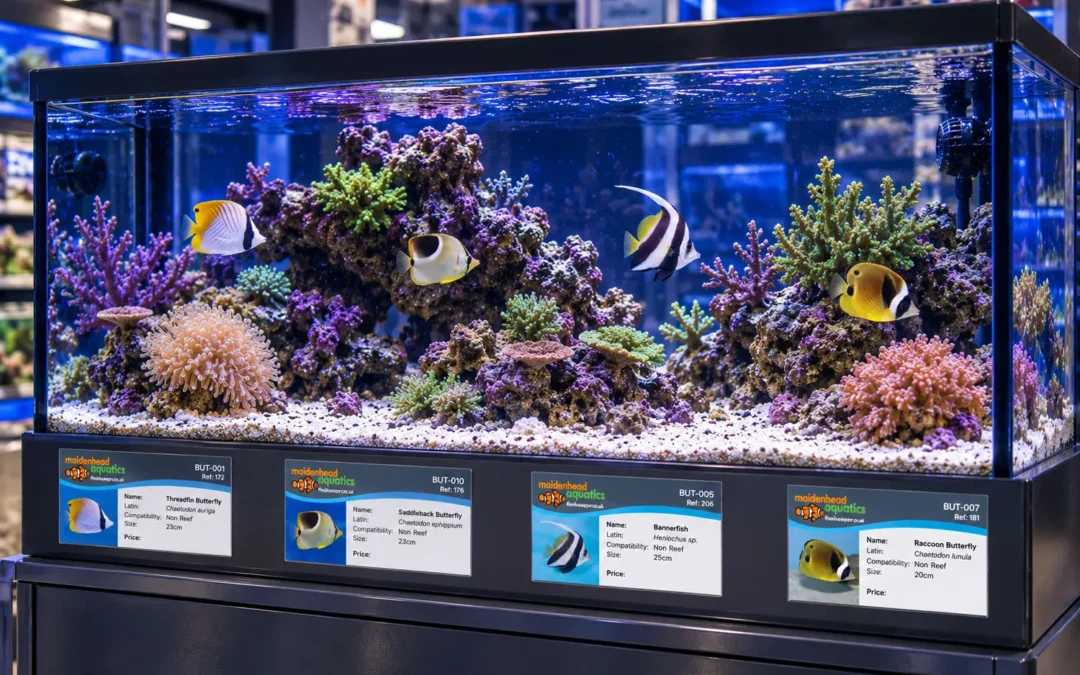 Maidenhead Aquatics Fish Label Design