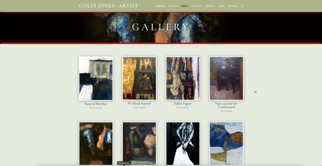 Colin Jones Artist Website Designed by Juice Factory Design Colin Jones Artist Website Designed by Juice Factory Design