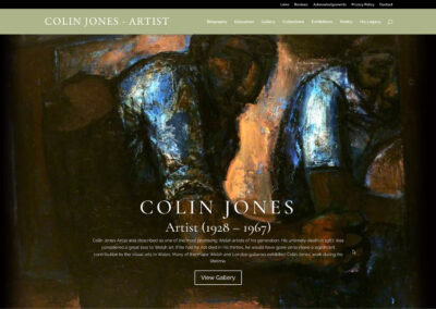 Colin Jones Artist Website Design