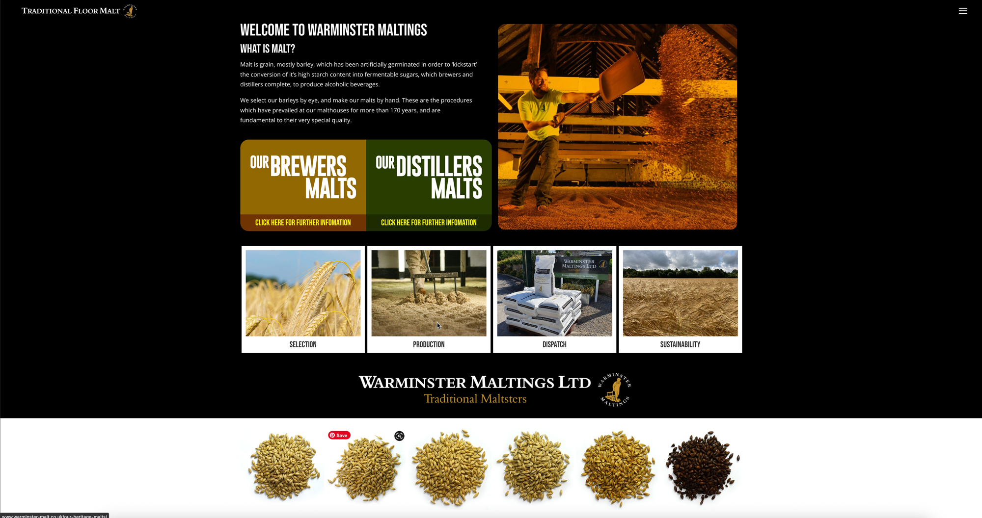 Warminster Maltings Website Design