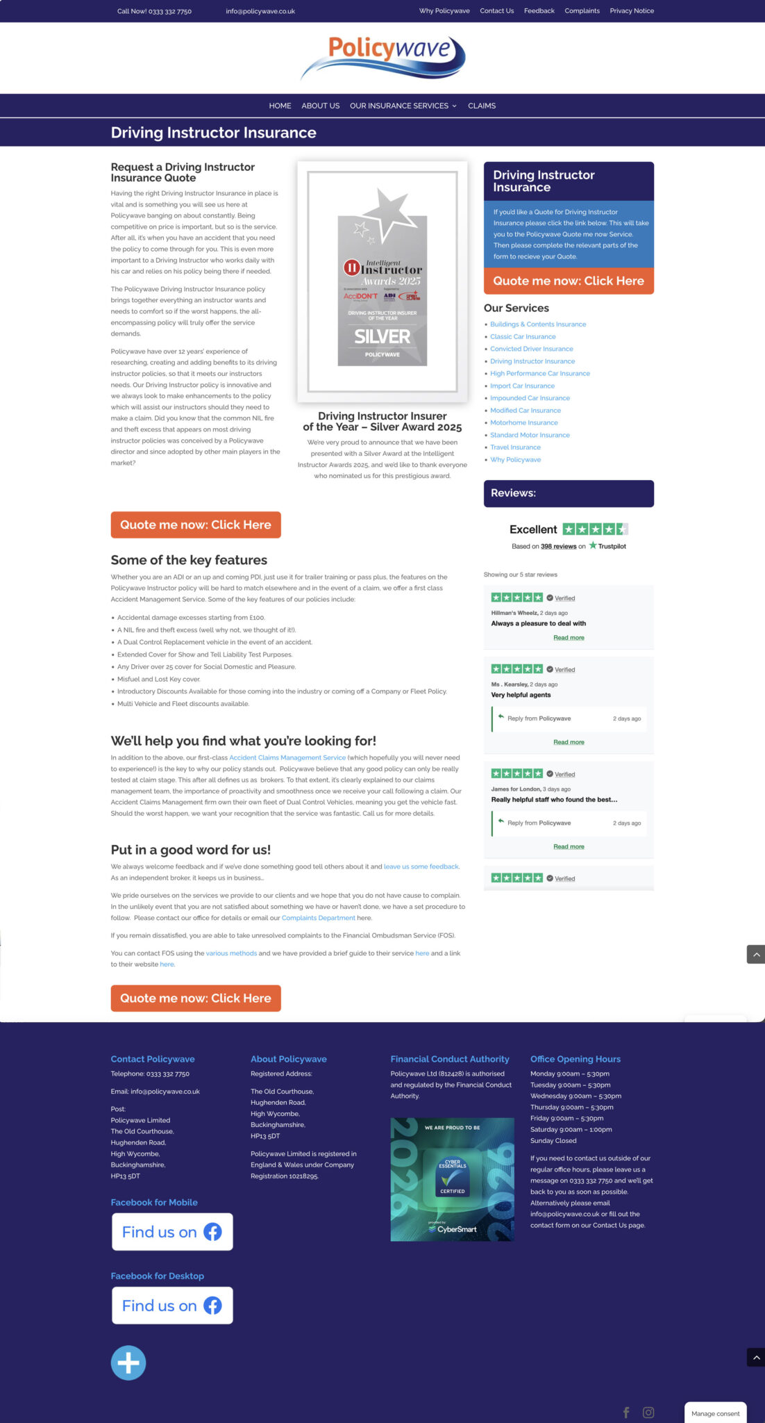 Policywave-instructor-Website-Design-by-juice-factory-devon